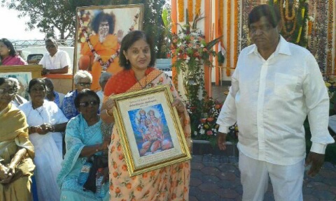 MF at the Sudha Mandir Hunuman Deity Unveiling